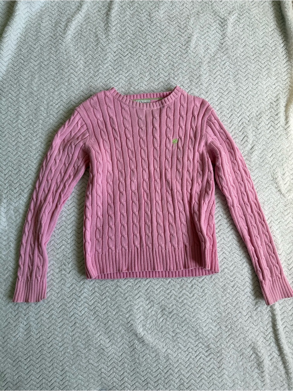 Lilly Pulitzer Pink Cableknit Sweater Size S